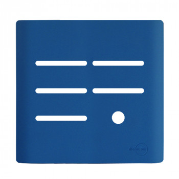 Placa p/ 5 Interruptores + furo 4x4 - Novara Azul Fosco